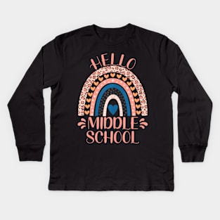 School Teacher Girls Boys Back To School Kids Long Sleeve T-Shirt